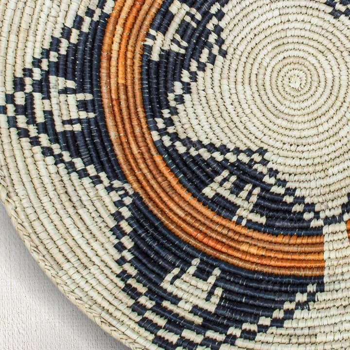 ArtisanalEmporiumLLC - Wholesale Wall Accent - 14" Handwoven Navajo Mesa Bowl for Wall Basket Decor1