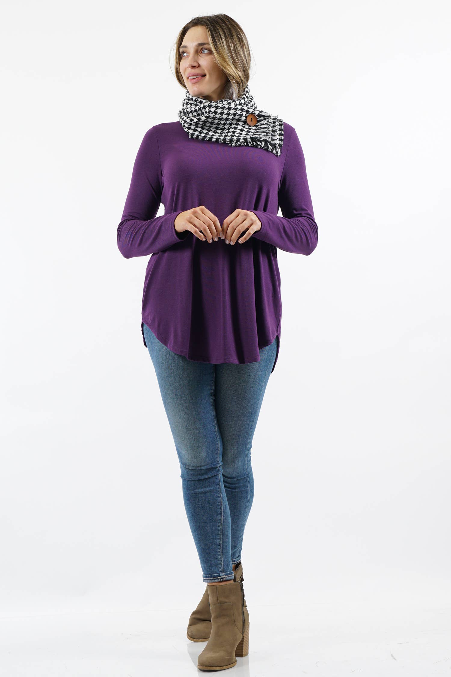 42POPS - Vente Tunique – femme - Tunique à ourlet arrondi Reg/Plus2