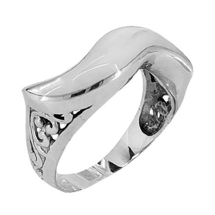 Bague en argent sterling et nacre pour la vente par SITA