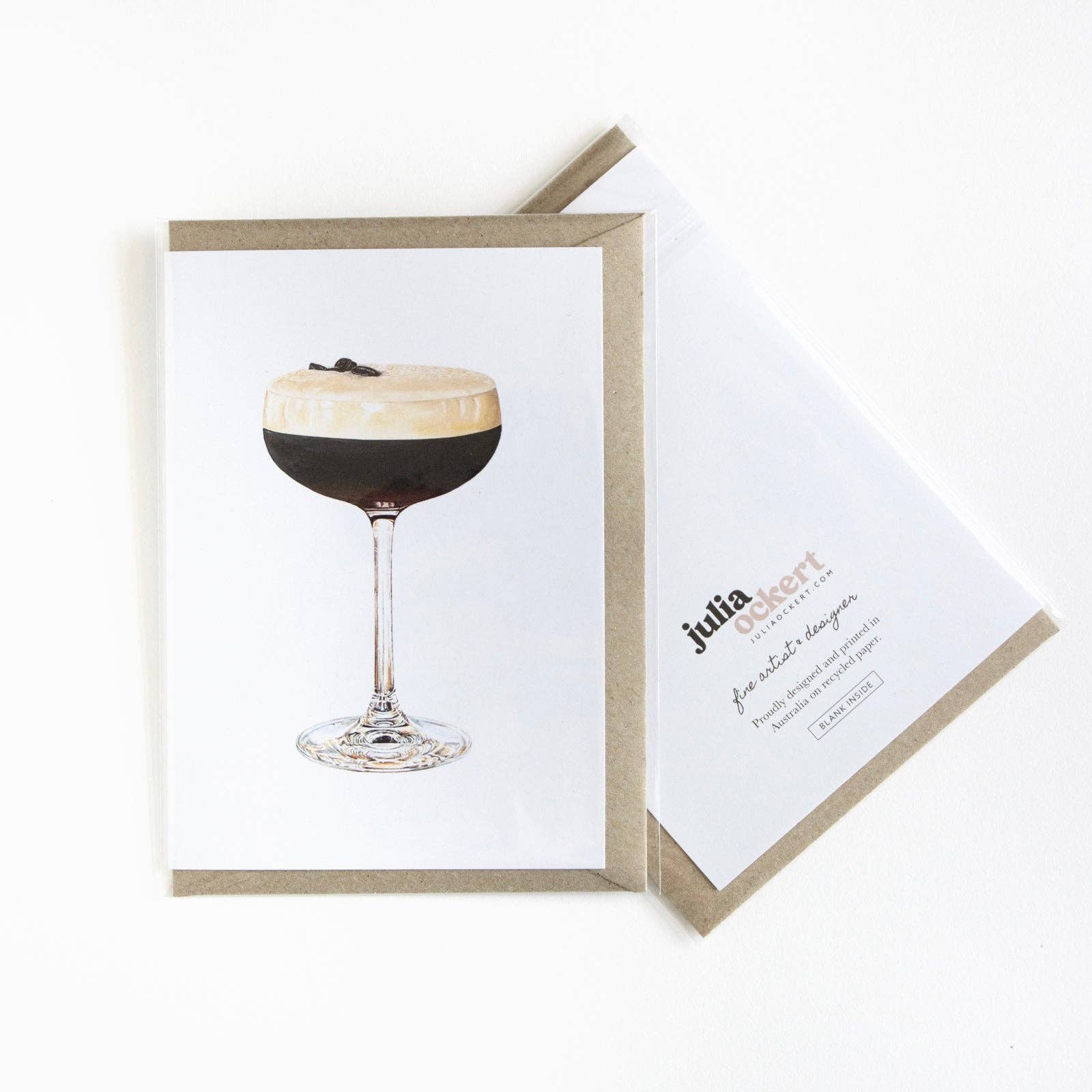 Julia Ockert - Wholesale Everyday greeting card - Espresso Martini Cocktail Greeting Card1