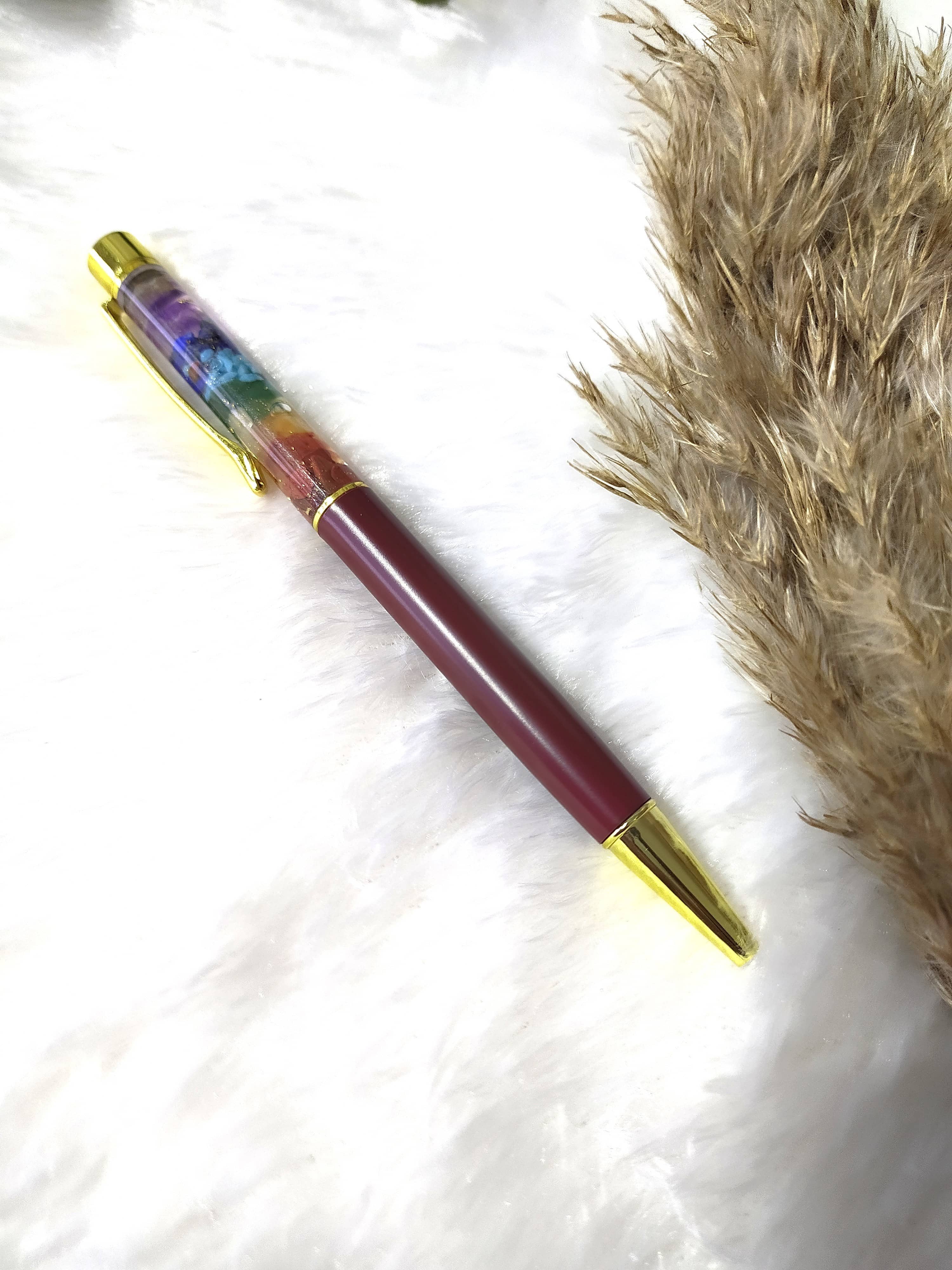 Soothing Crystals - Vente Stylos - Stylo Cristal 7 Chakras | Stylo de Manifestation et de Guérison0