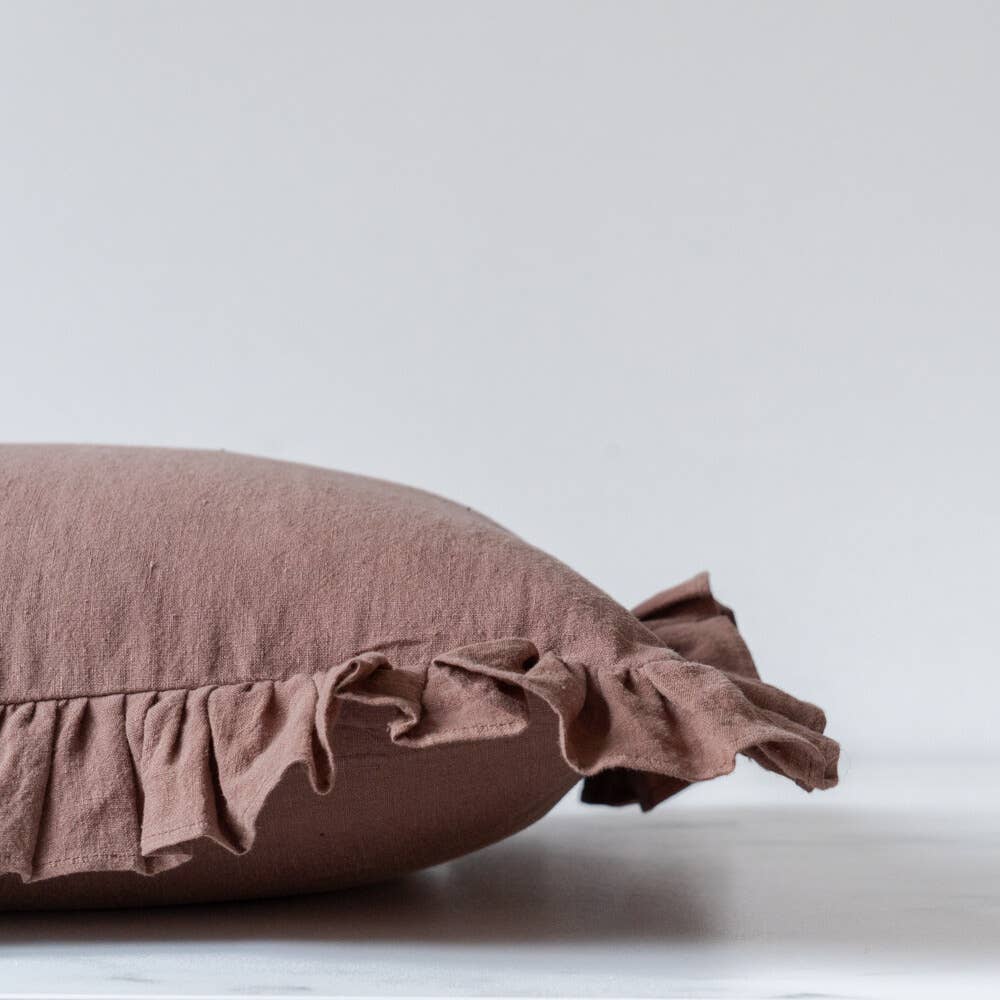 Rug & Weave - Wholesale Throw Pillow Cover - COCOA Ruffle Pillow4