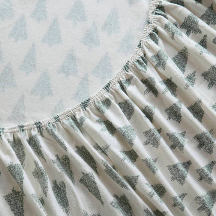 Olliix - Wholesale Sheet Set - Flannel Cotton Print Sheet Set, Ikat tree7