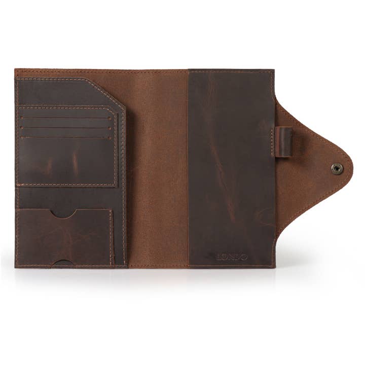 Londo - Wholesale Journal Cover - Londo Personalized Top Grain Leather Portfolio with Notepad (Snap Closure & Lock)43