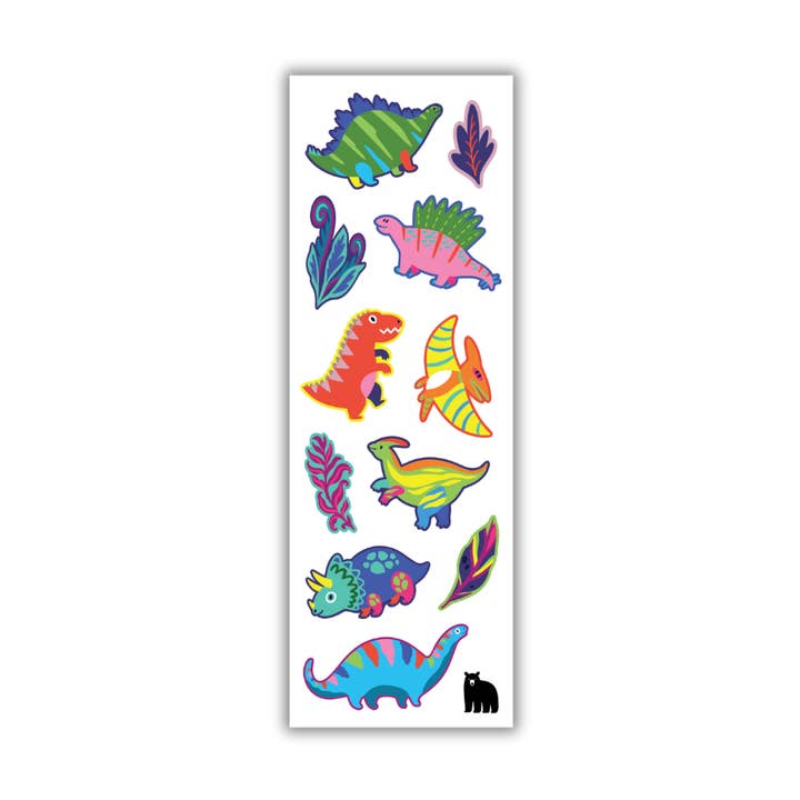 Dinos scintillants pour la vente par Four Bears Sticker Club