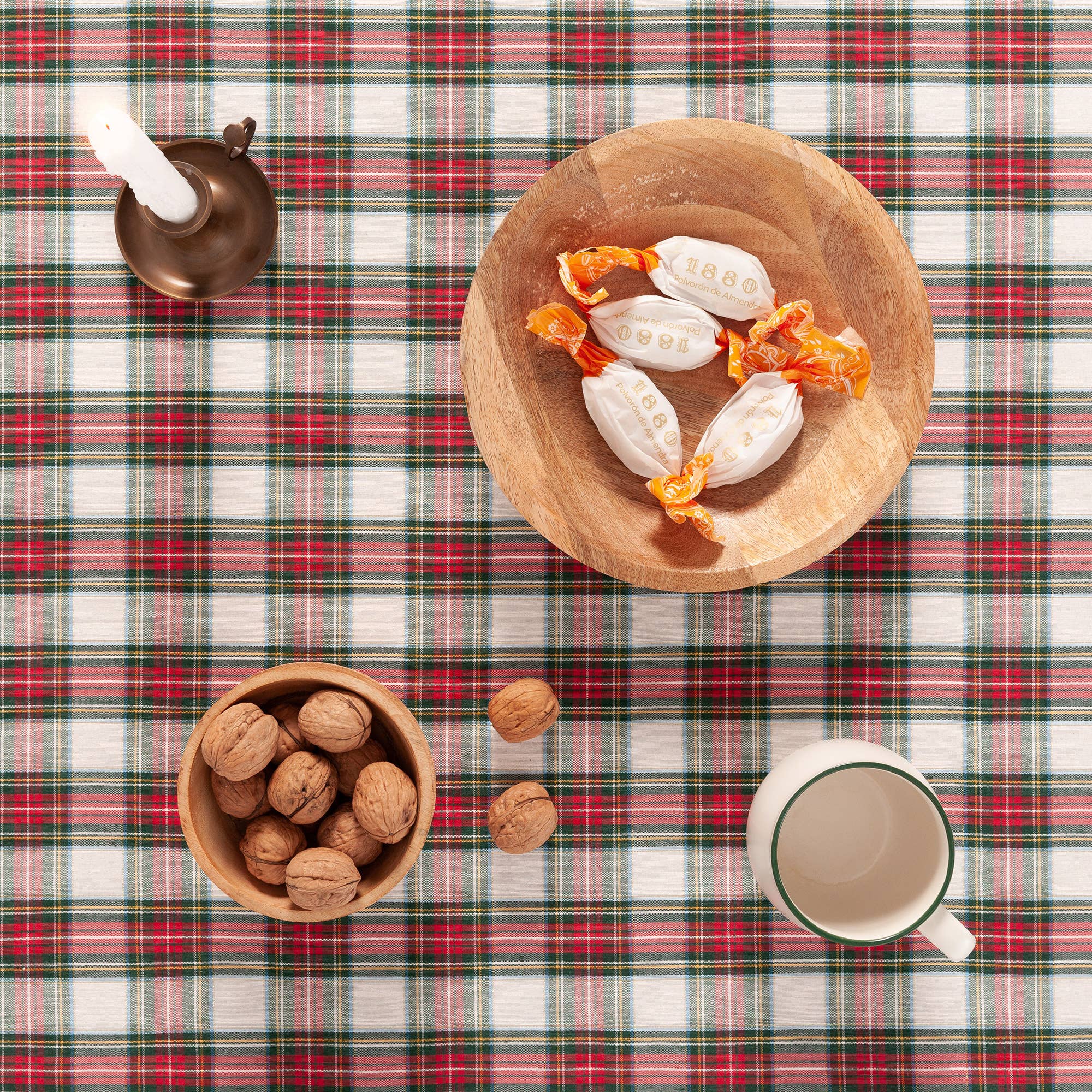 GAMUSI – wholesale Duk – Julduk bomull jacquard rutig CHECK4