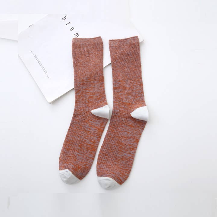 Organic Hemp Socks, Organic Cotton Crew Socks- Brown Socks for wholesale by Earth Mode