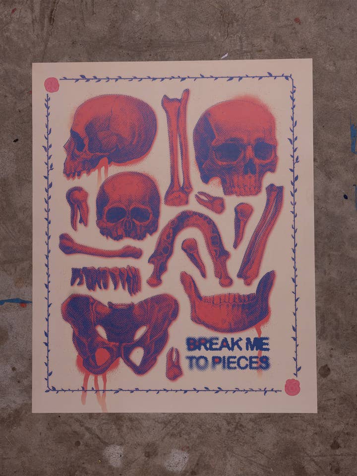 "Break Me To Pieces," Large Format Poster for wholesale by Daytime Friends