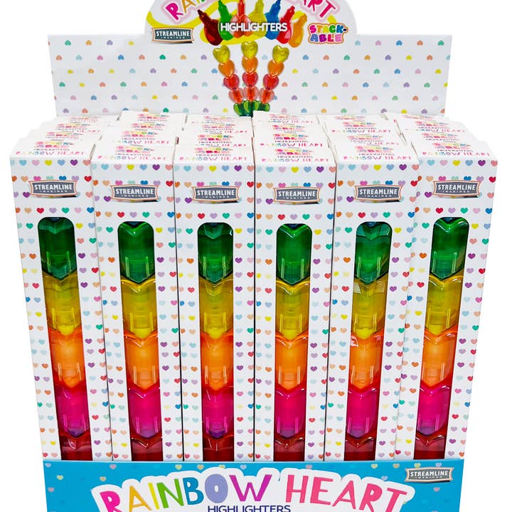 Streamline - Wholesale Markeerstift - Rainbow Hearts stapelbare markering/markeerstift