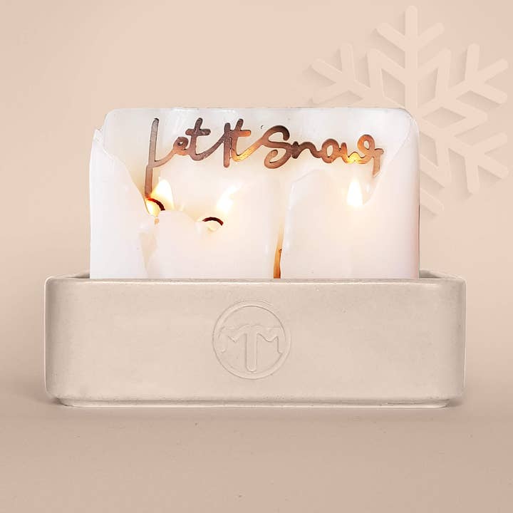 Let It Snow Hidden Message Candle voor wholesale door Melting Messages