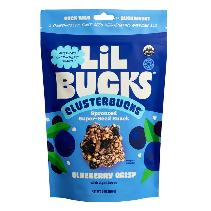 Clusterbucks Gluten-Free Bites - Blueberry Crisp - 6pk for wholesale by Lil Bucks