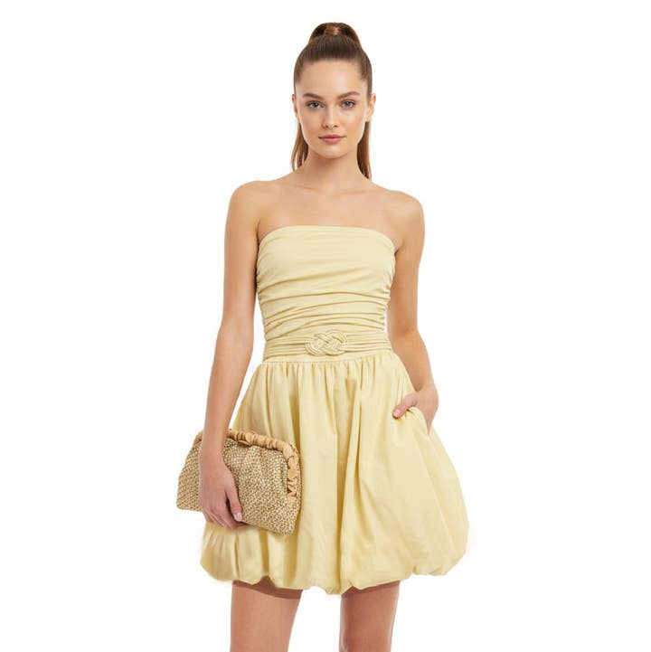 VAVA by Joy Han - Wholesale Dress - Women's - TUBE BUBBLE DRESS W/TWISTED ROPE BELT