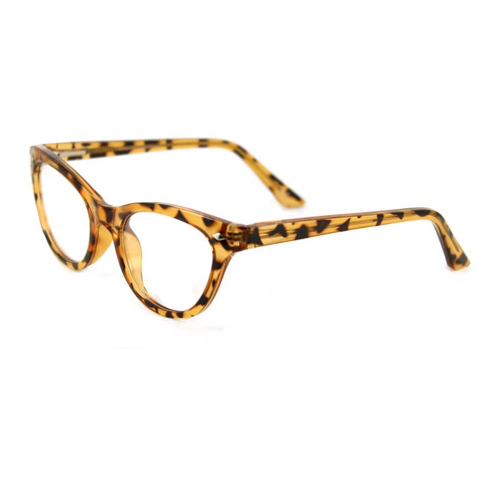 Occhiali Belle Cat Eye - Crystal Turtle per la vendita all'ingrosso da parte di Retropeepers Ltd