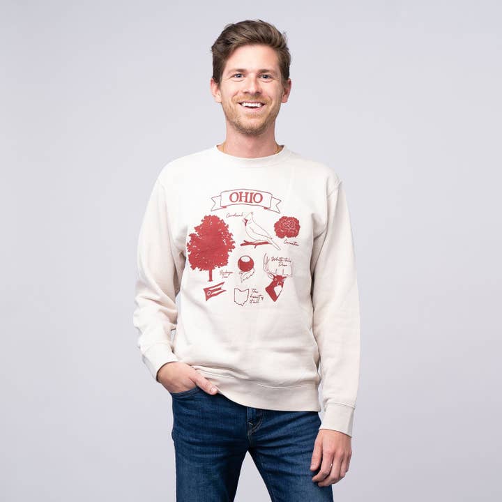 Jupmode - Wholesale Graphic Sweatshirt - Unisex - State of Ohio Symbols Sweatshirt