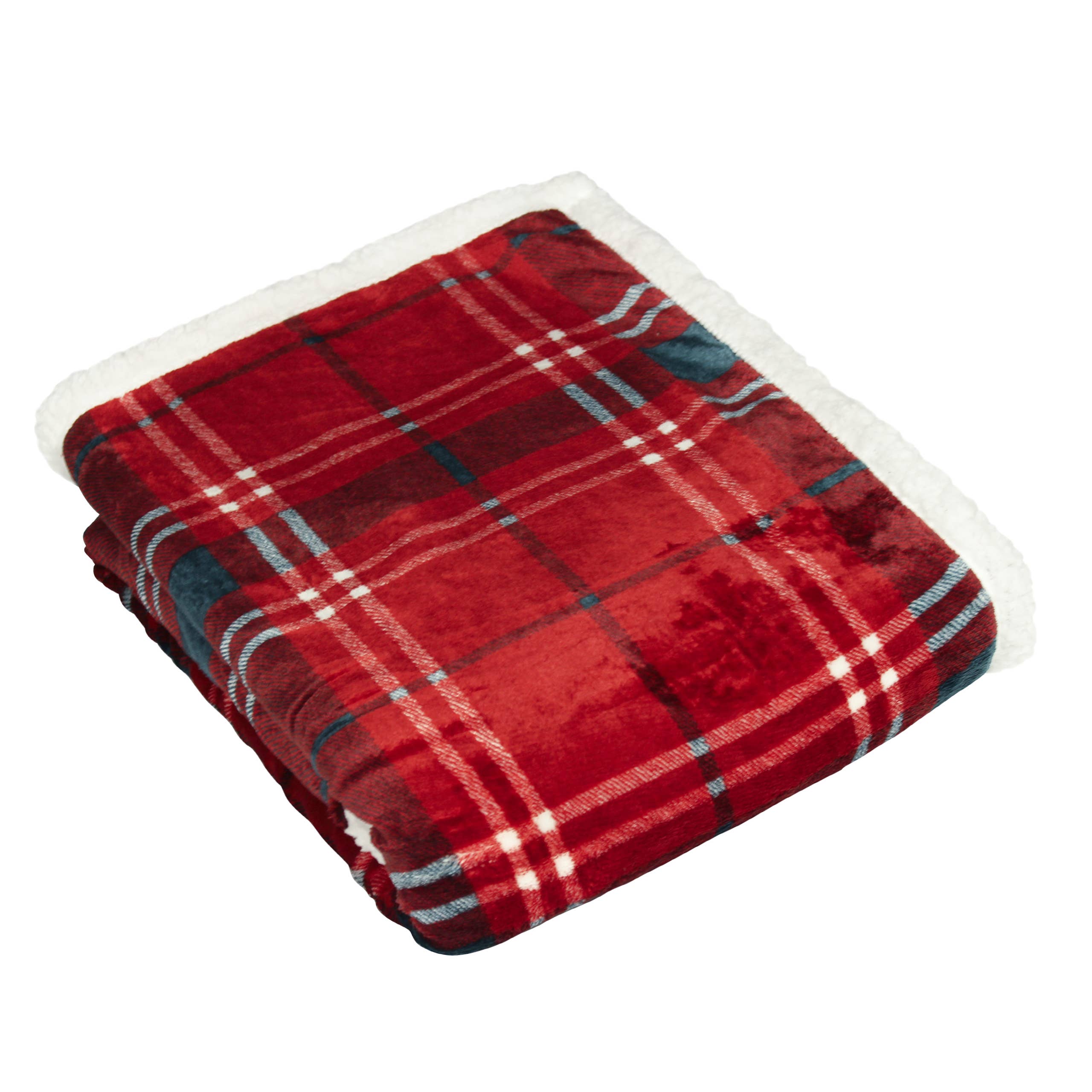 Blake Check Fleece Throw Red for wholesale on Faire1