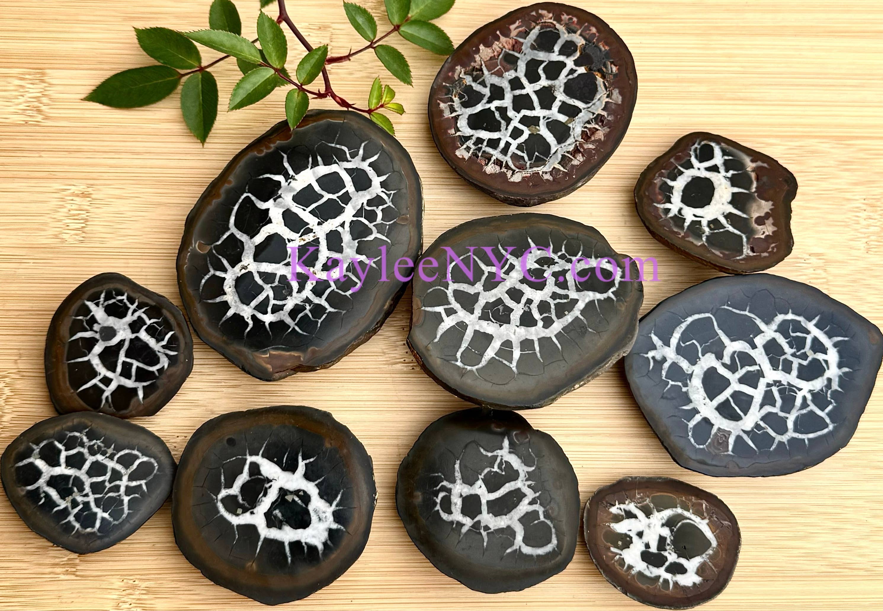 KayleeNYC - Wholesale Spiritual Stone/Crystal - 2 lbs Natural Septarian Nodule Slab Crystals Healing1