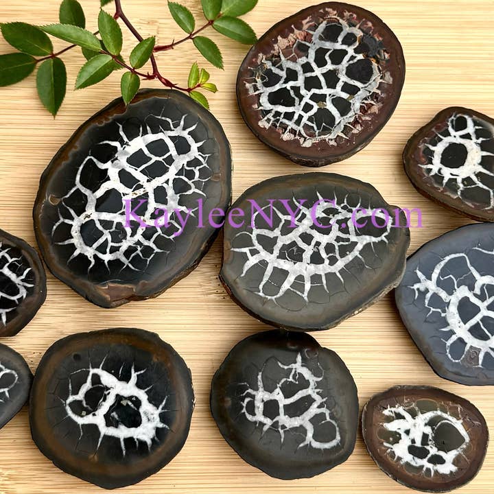 KayleeNYC - Wholesale Spiritual Stone/Crystal - 2 lbs Natural Septarian Nodule Slab Crystals Healing1