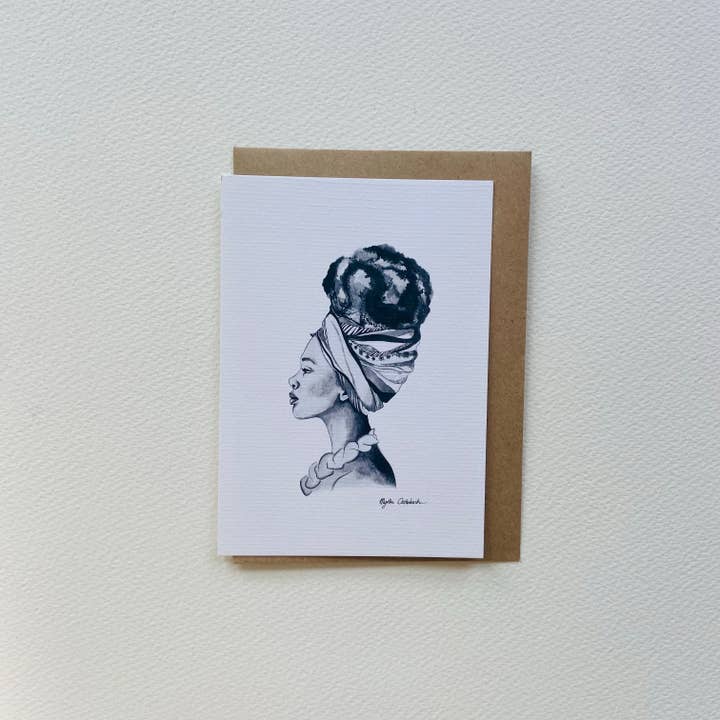 Afrikansk drottning kort för wholesale av Myrthe Oostenbach Art