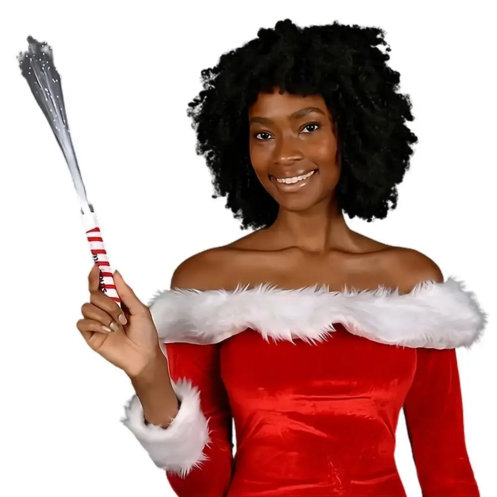 Blinkee.com, LLC - Wholesale Light-Up Toy - Kids & Baby - Candy Cane White Fiber Optic Wand with White LEDs0