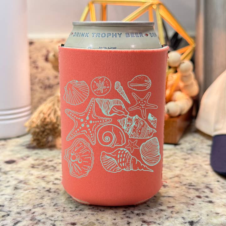 Seashells Drink Hugger for wholesale by Clover + Cotton Co