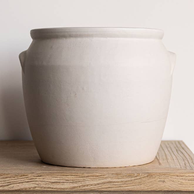 French Replica White Matte Confit Crock Pot Small for wholesale by Luxe B Co Canada