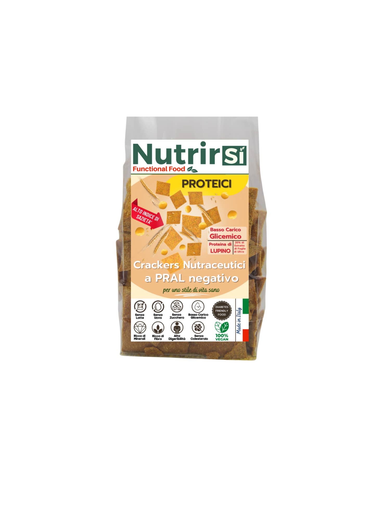 Nutrirsi SRLS - Vendita all'ingrosso Cracker - Nutri Cracker Nutraceutiche, con Proteine di Lupino, a Basso