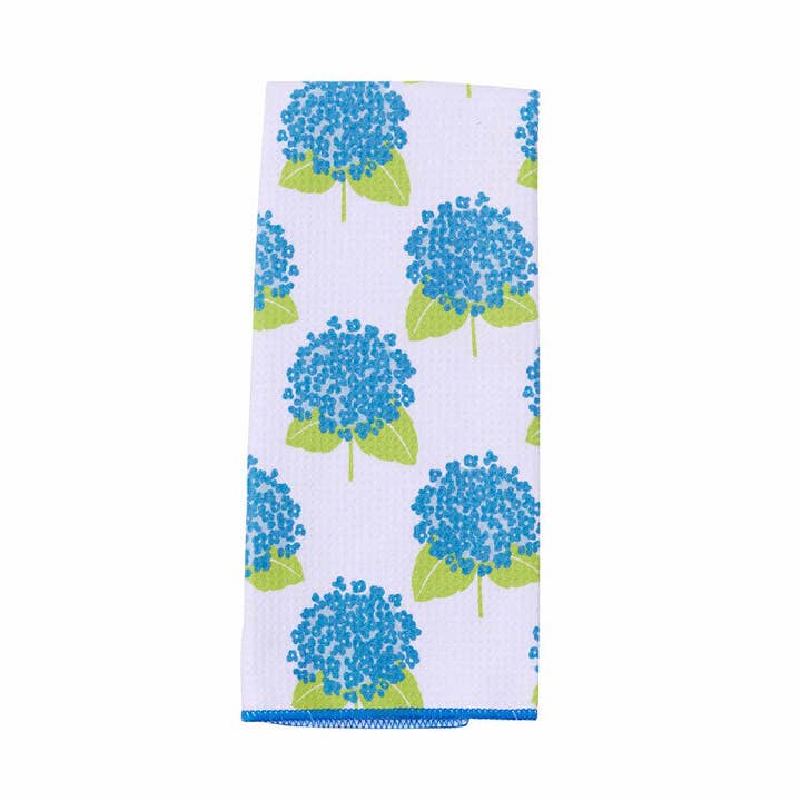 rockflowerpaper – wholesale Tea towel – HYDRANGEA BLUE blu Kitchen Tea Towel