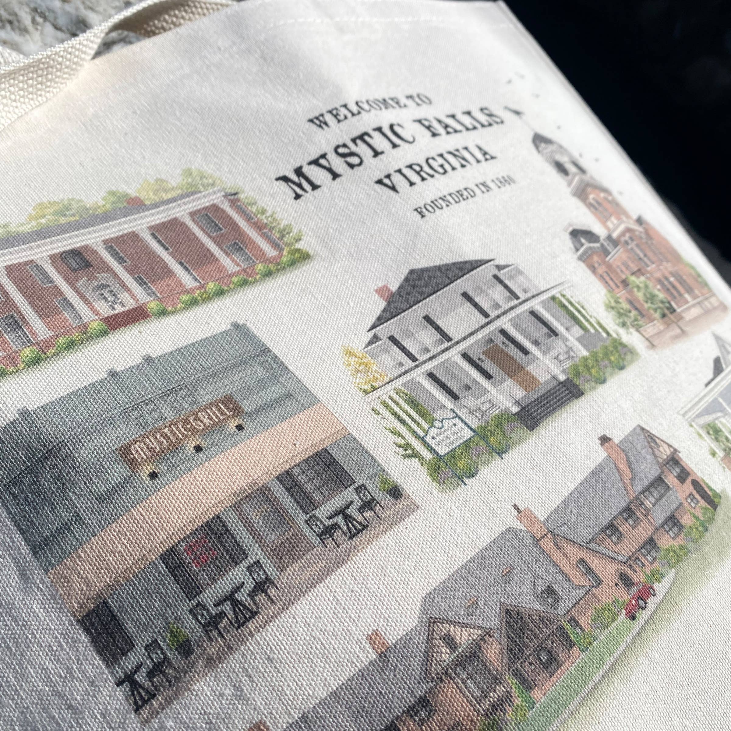 Fox Burrow Designs - Wholesale Tote Bag - Women's - Mystic Falls - Canvas Tote1