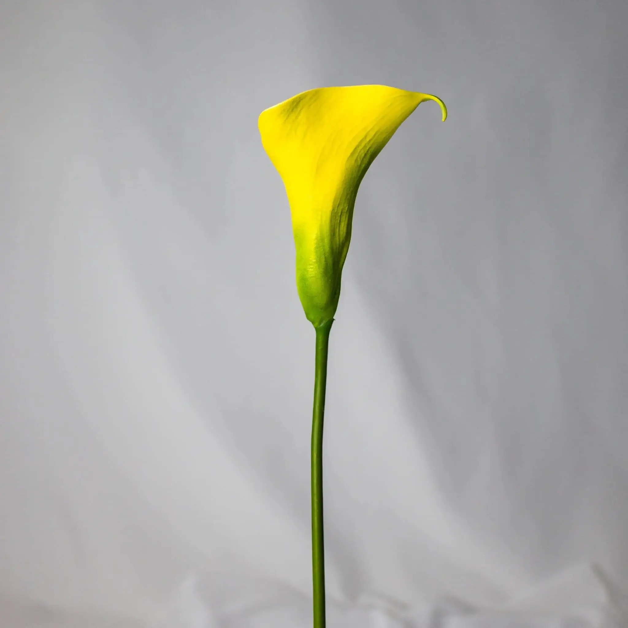 Realistic Artificial Flowers - Wholesale Artificial Flowers - Bright Yellow Small Calla Lily -Realistic Artificial Flowers1