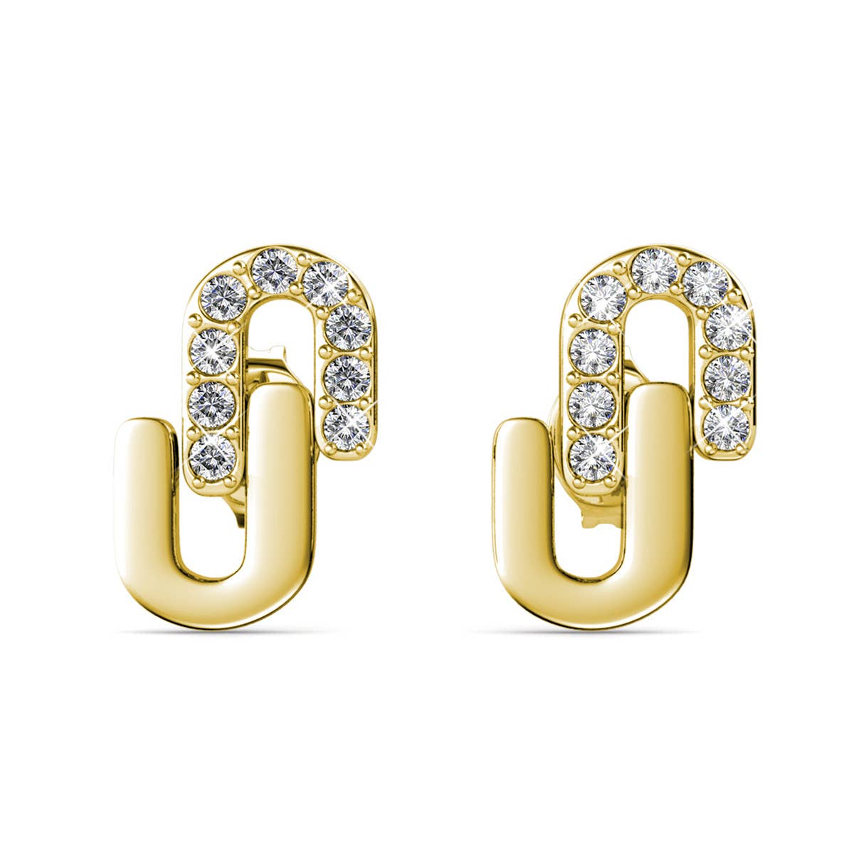 CARALI / MYC Paris - Wholesale Dangle Earrings - Union Earrings - Gold and Crystal1