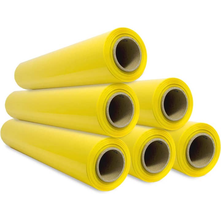 Film d'emballage élastique jaune 50 cm x 400 m - 6 pièces pour la vente par MEDEL OFFICE
