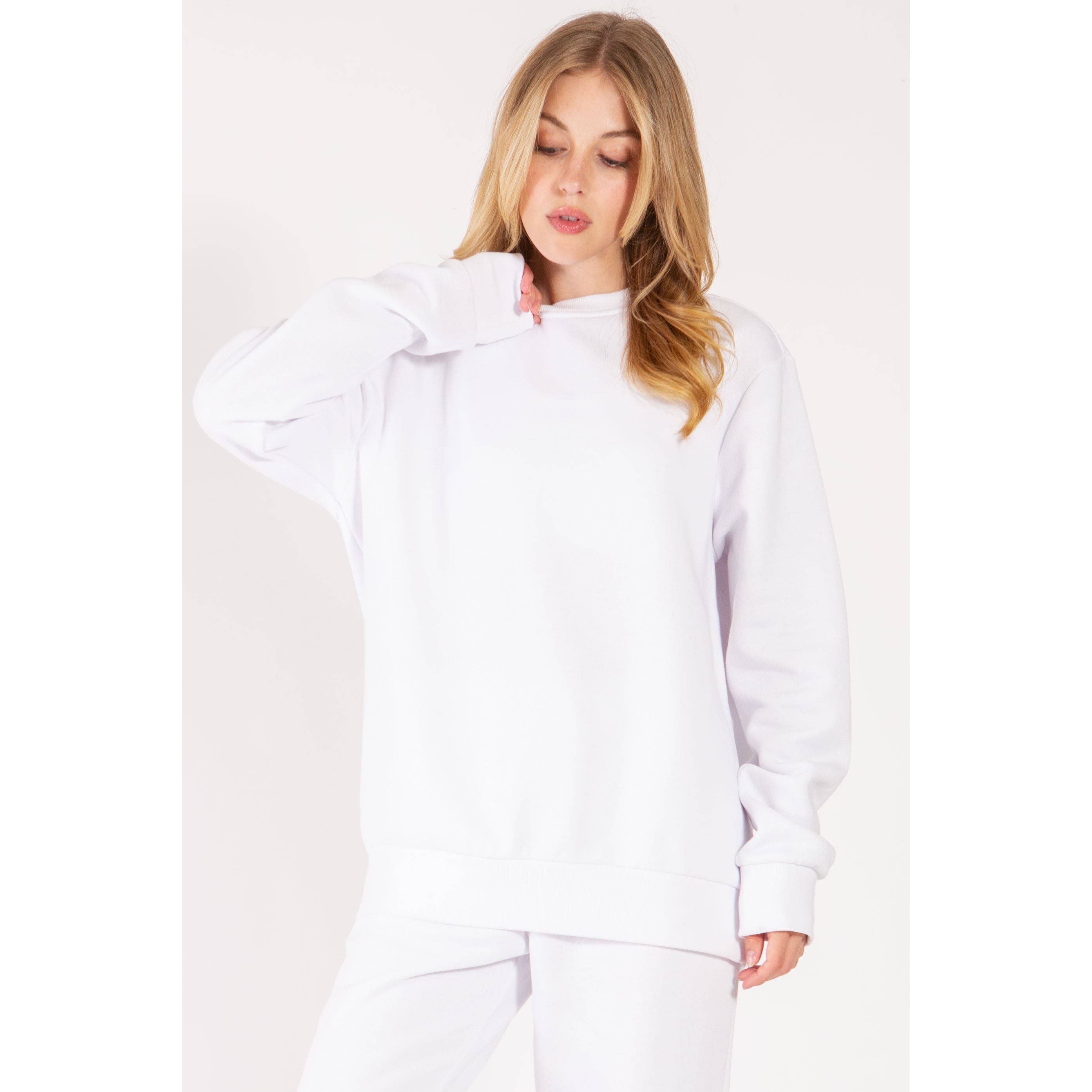 Timeless - Vente Sweat-shirt – femme - Sweat-shirt en molleton à col rond surdimensionné3
