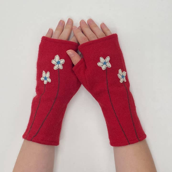 Sardine Clothing Co. – Großhandel Handschuhe – Damen – Fingerlose Cashmere Handschuhe-Wildflower