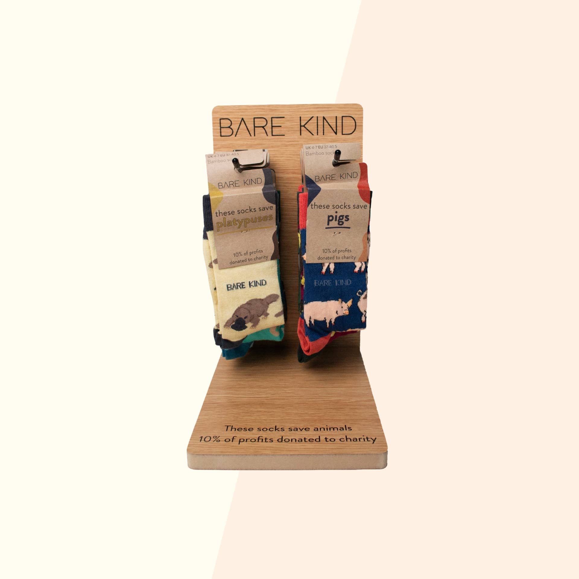 Bare Kind Socks – wholesale Retailer display – Accessories – Mini Counter Display Stand | POS | Point of Sale1