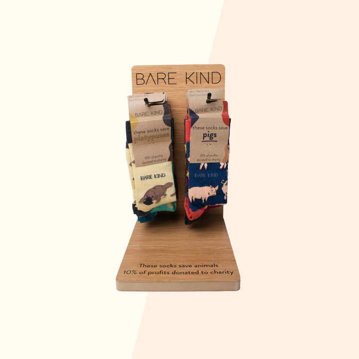 Bare Kind Socks – wholesale Retailer display – Accessories – Mini Counter Display Stand | POS | Point of Sale1