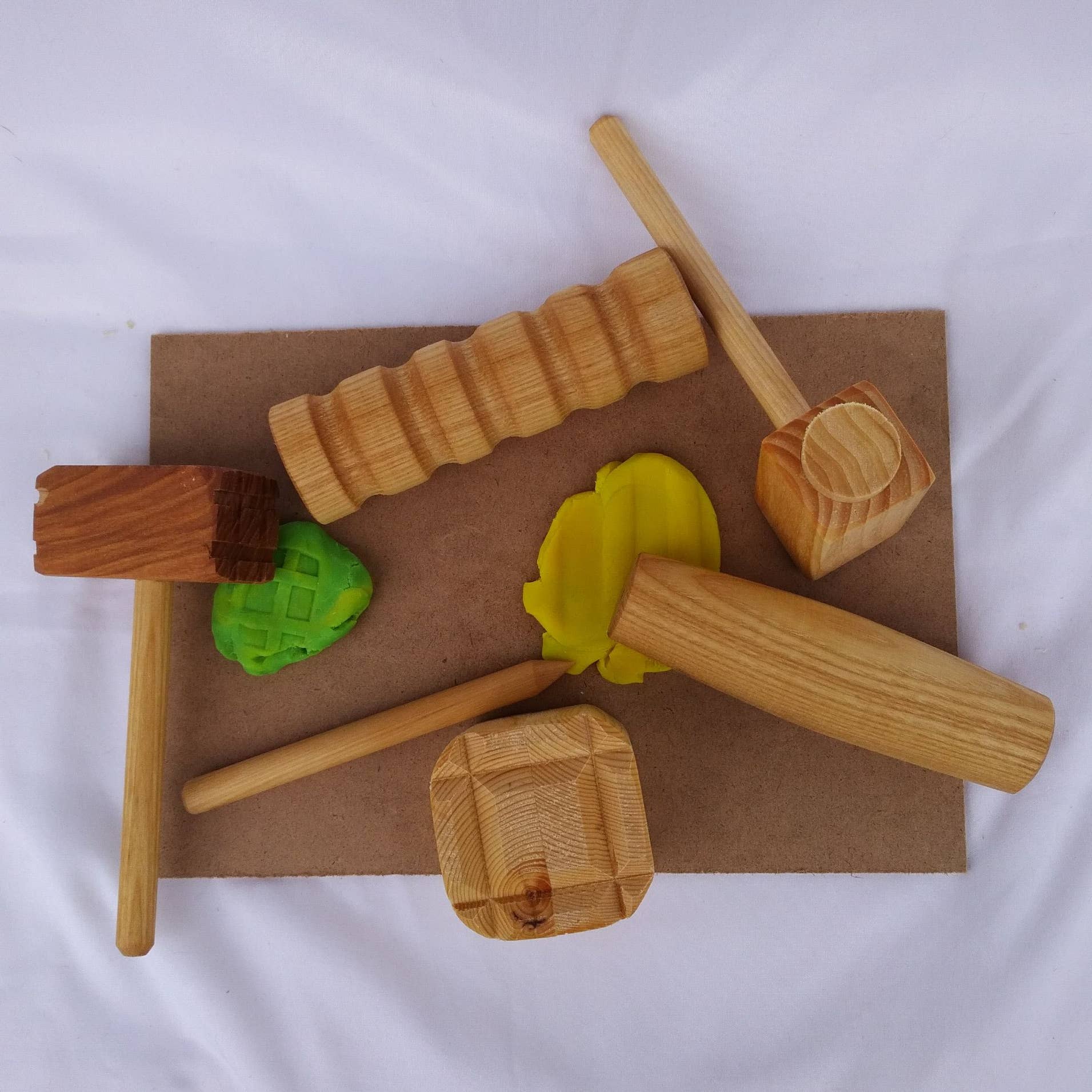 Toy Maker of Lunenburg - Wholesale Wood Toy - Kids - Play Dough Wooden Tools Set with Mats6