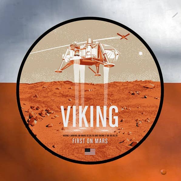 Adesivo Viking da Série Histórica de Naves Espaciais Robóticas por atacado de Chop Shop Store