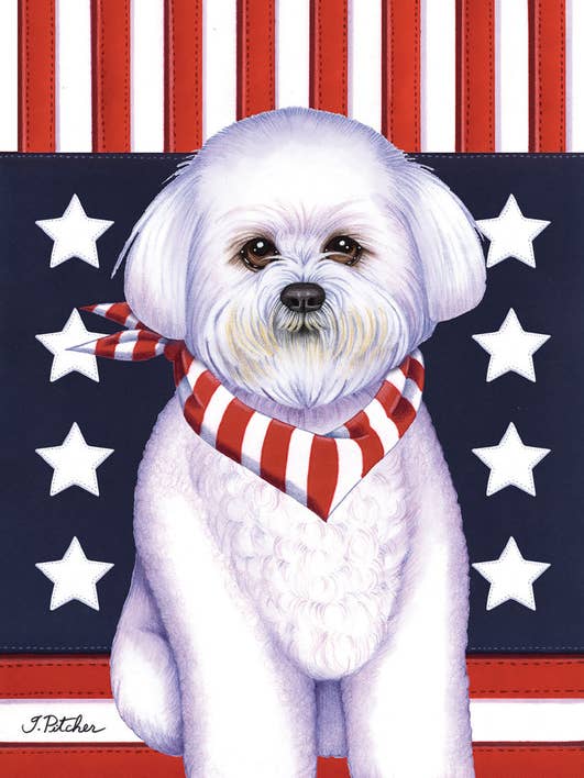 Bichon frisé - Drapeau de maison Patriot Best of Breed pour la vente par Best of Breed Products