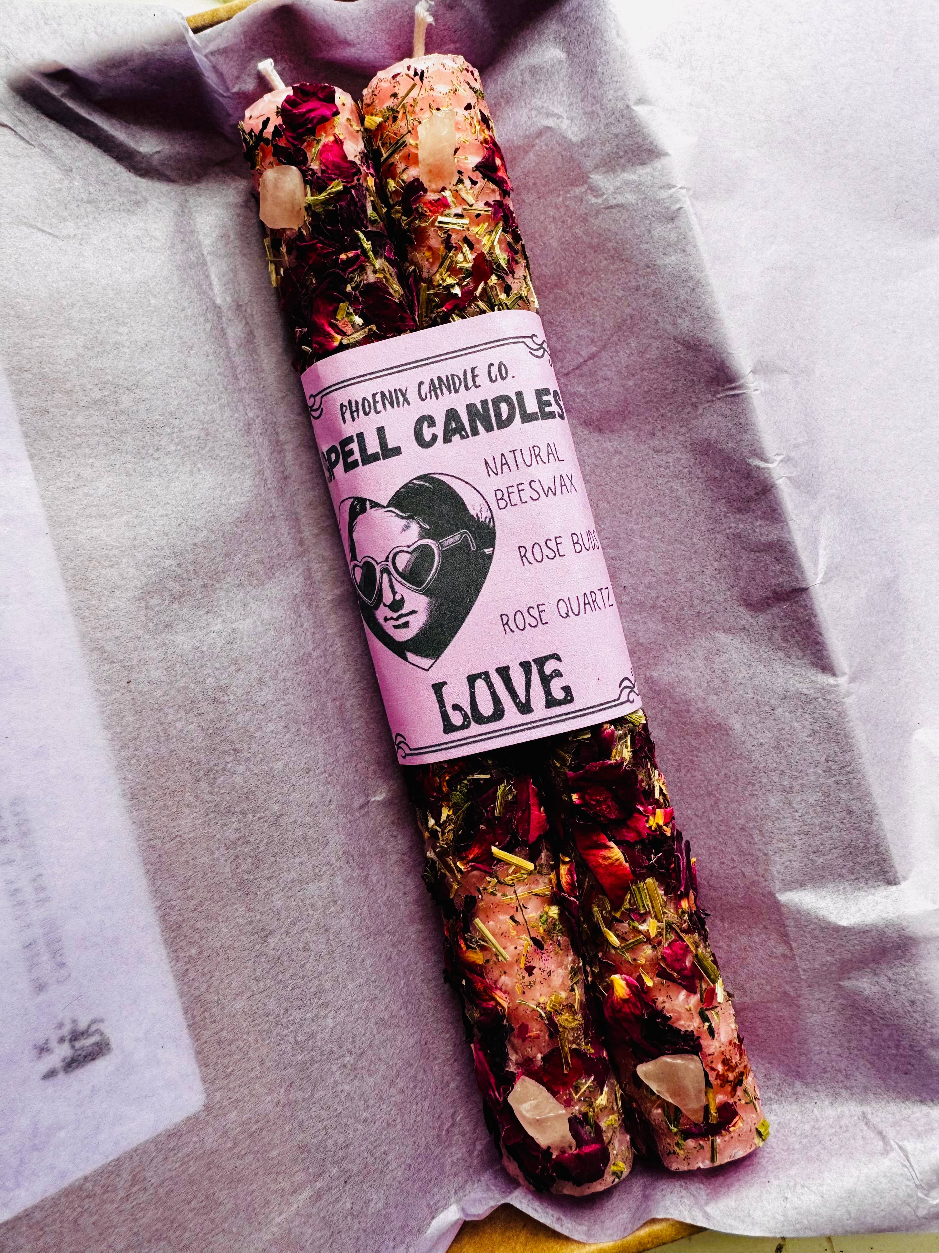 Phoenix Candle Company - Wholesale Votive Candle - Large Dressed Beeswax Spell Candles 8" (20cm)0