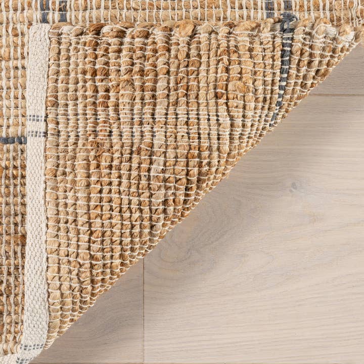 Natural Oscar Plaid Jute Area Rug for wholesale on Faire6
