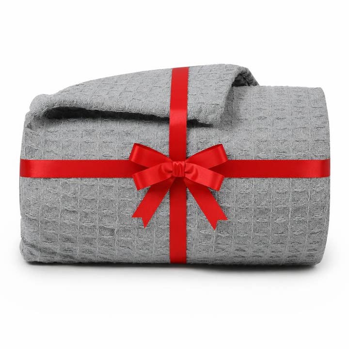 Riva Home Grey Cotton Blanket Queen Size 90x90 for wholesale by RIVA HOME