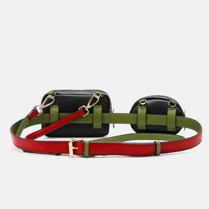Beyond Apparel - Wholesale Belt Bag - Women's - Nicole Lee USA Double Pouch Fanny Pack