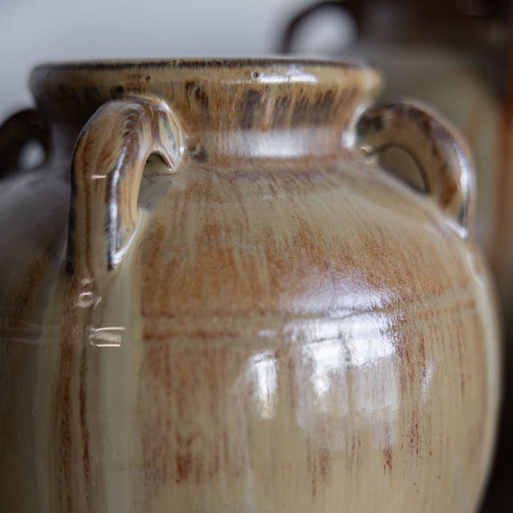 Luxe B Co - Wholesale Vase - Chevalier Cream Glazed Vase With Handles3