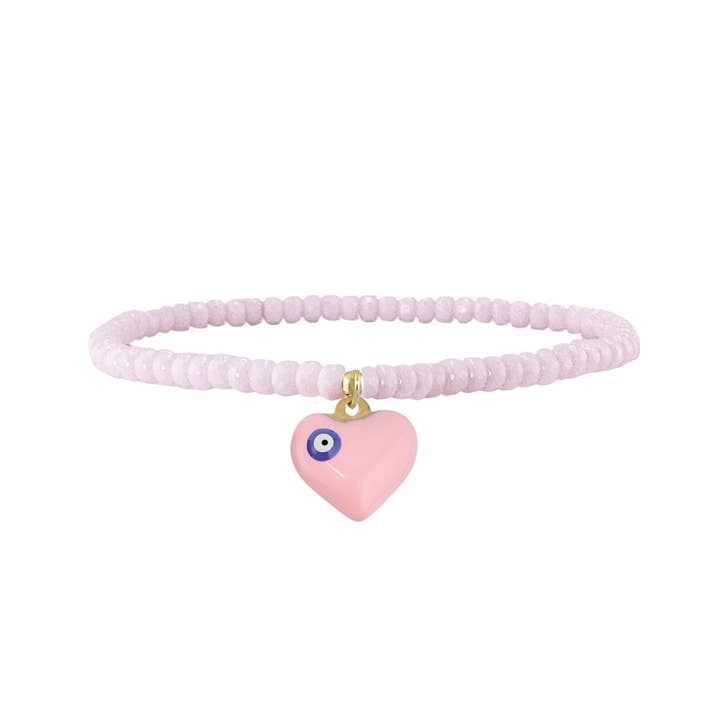 Tobillera Harper Heart Evil Eye – Tobillera Elástica de Cristal para venta al por mayor de Love, Lisa