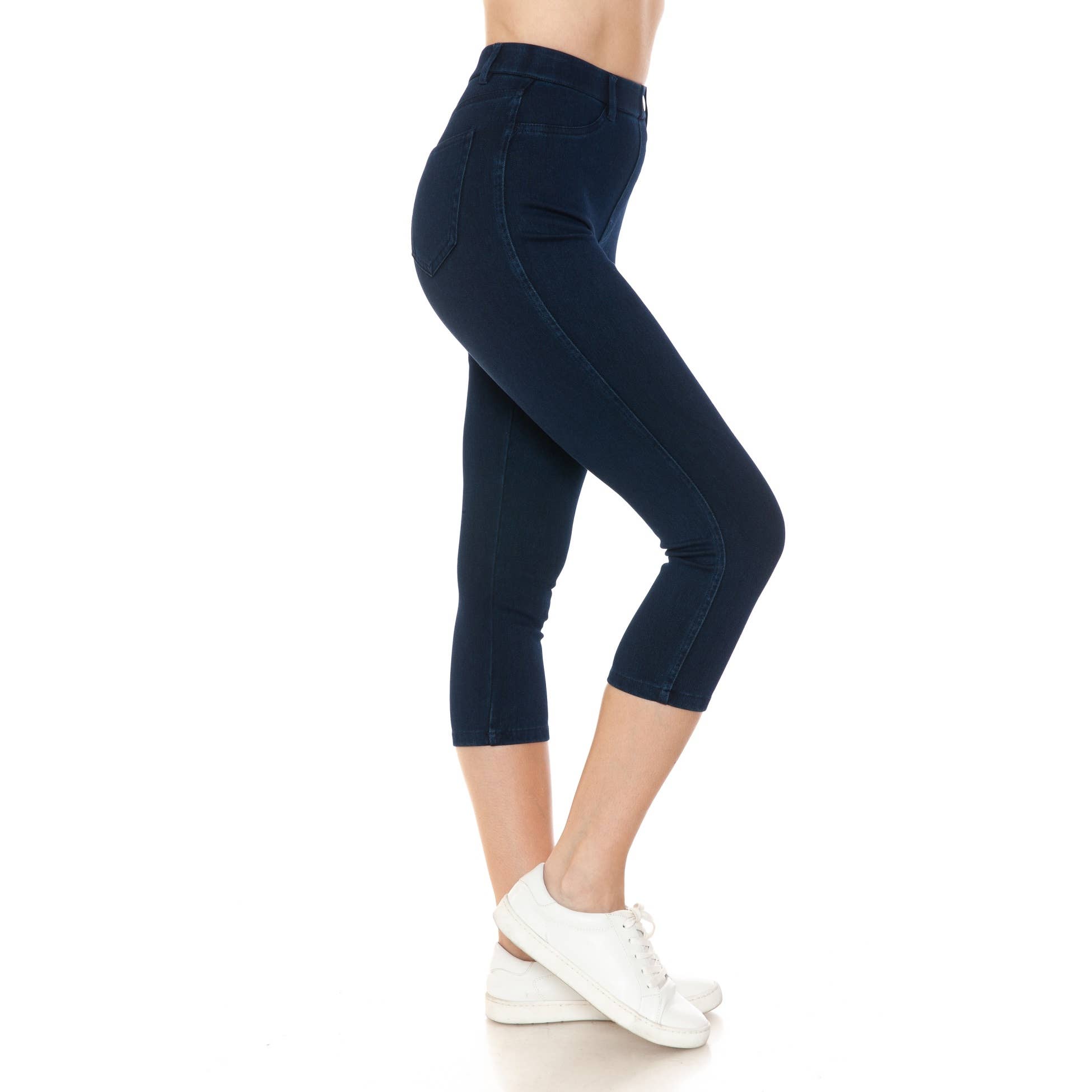 Leggings Depot - Vendita all'ingrosso Pantaloni sportivi/da jogging - Donna - Jeggings corti con tasche posteriori (21 pollici con cucitura interna)4