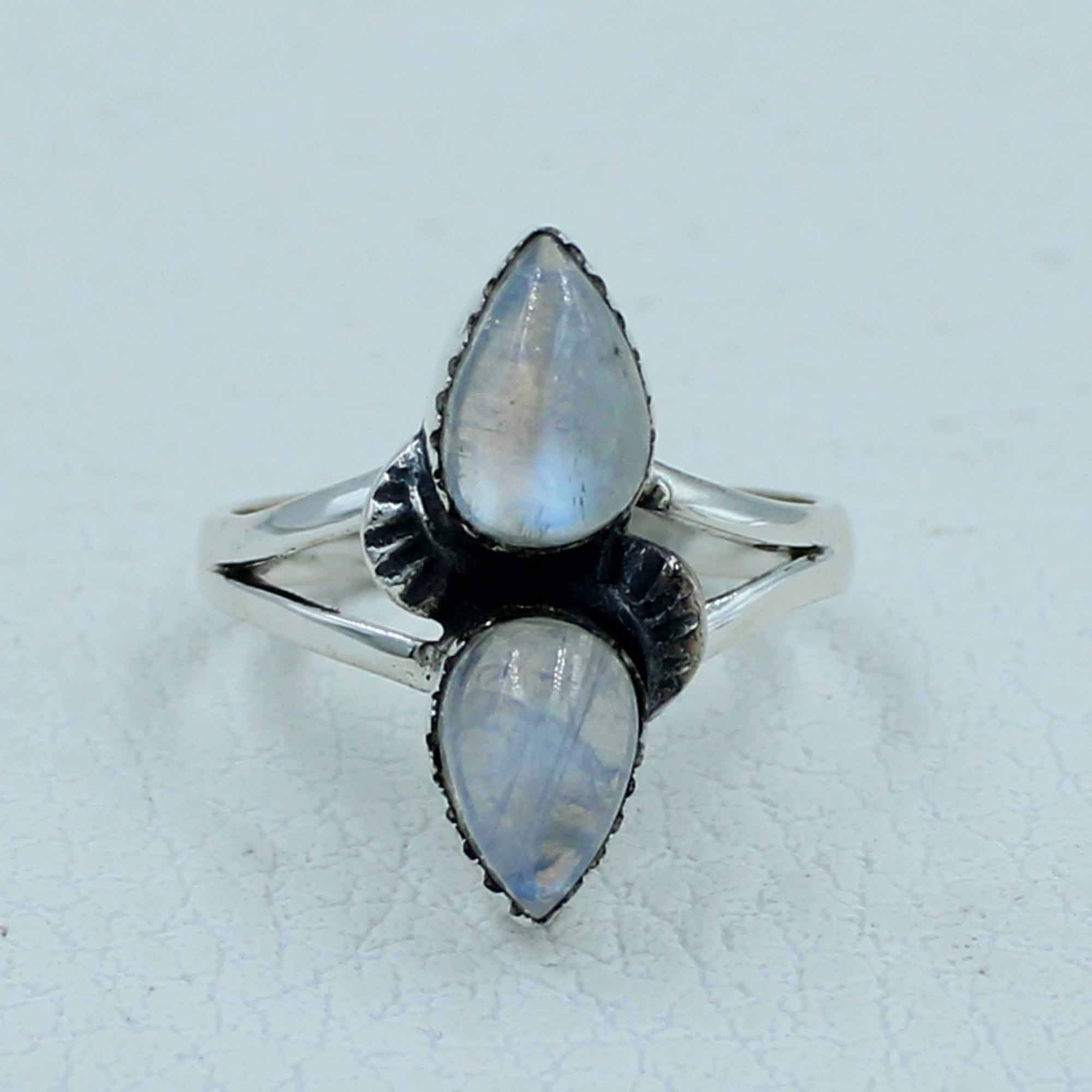 Silvex Jewelry – Engroshandel Statementring – Smuk Rainbow Moonstone Cabochon Ring5