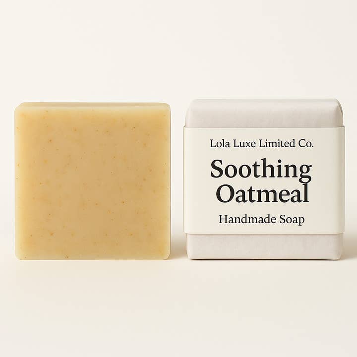 Soothing Oatmeal  Handmade Soap for wholesale by Lola Luxe Limited Co.