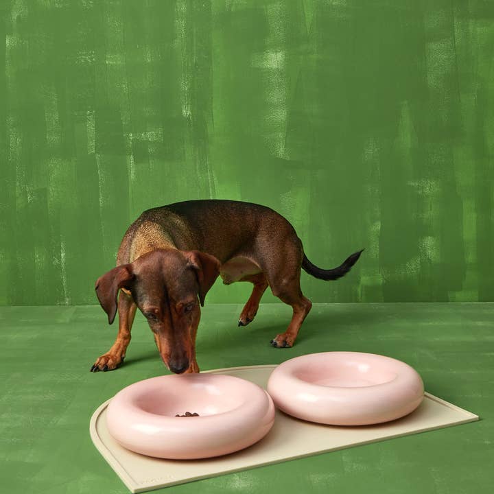 HotDog Pets - Wholesale Pet Bowl - Cat/Dog - Pink ceramic dog feeder0