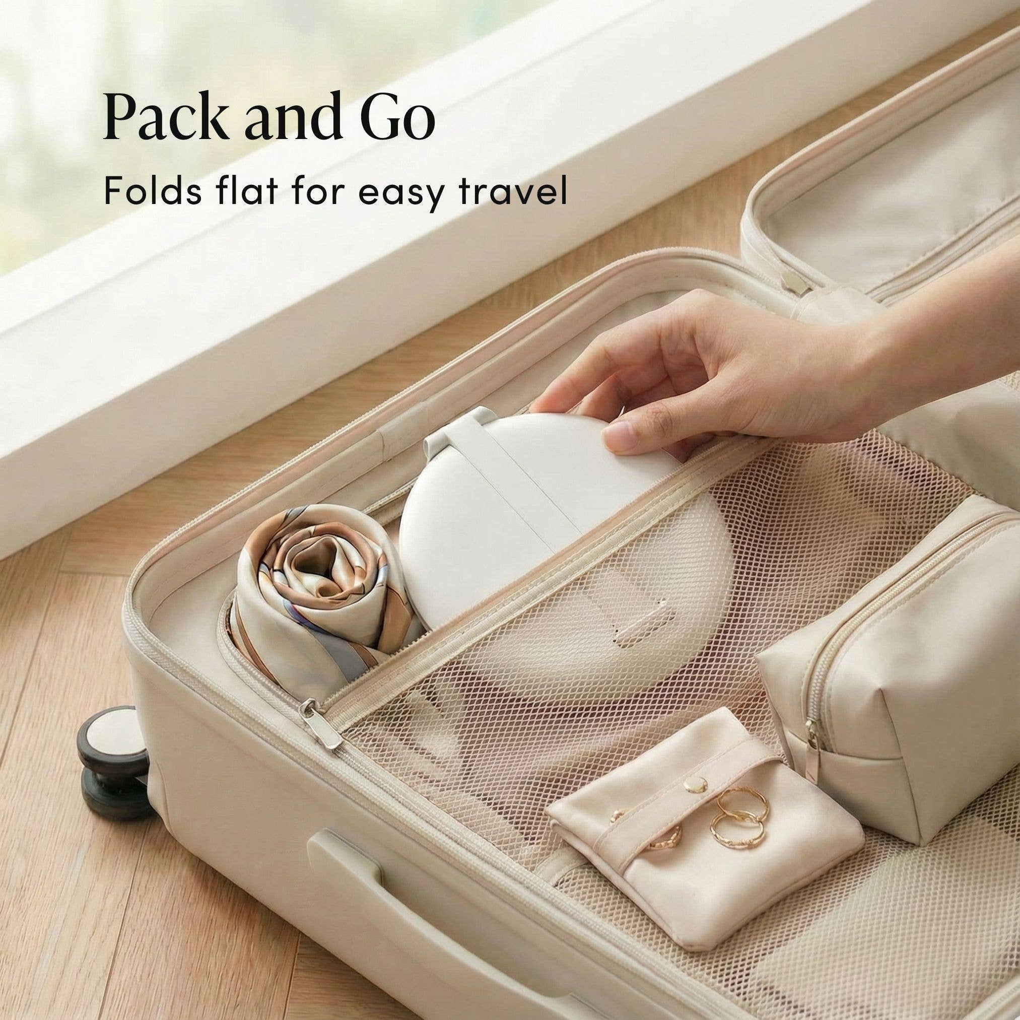 Fancii - Wholesale Compact Mirror - Abigail Rechargeable Travel Mirror with Light3