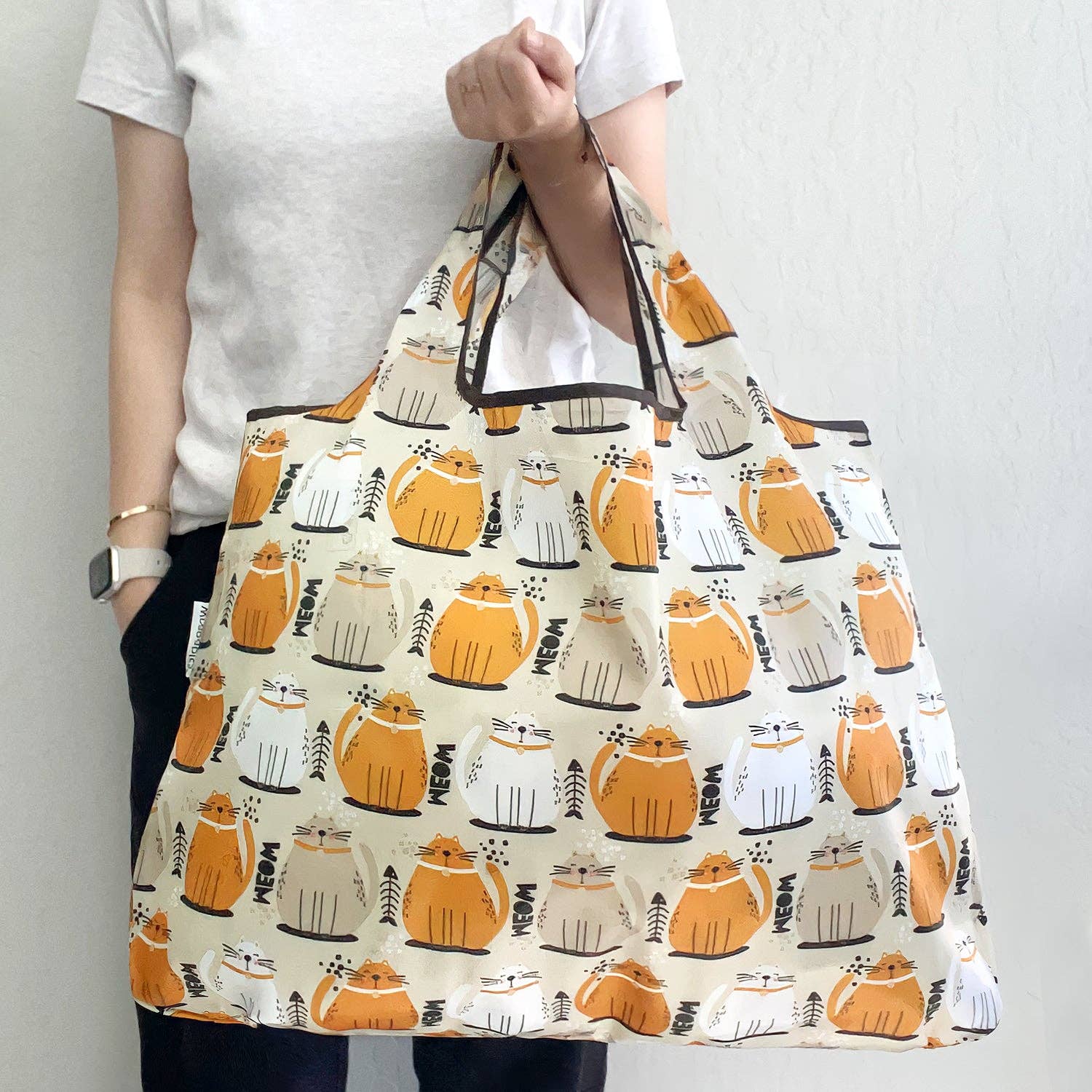 Wrapables.com - Vente Sacs de course/à provisions - Grand sac à provisions réutilisable en nylon écologique Wrapables5